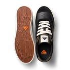 Ridgemont Flint skate shoe in Black Olive showing top view and gum rubber outsole