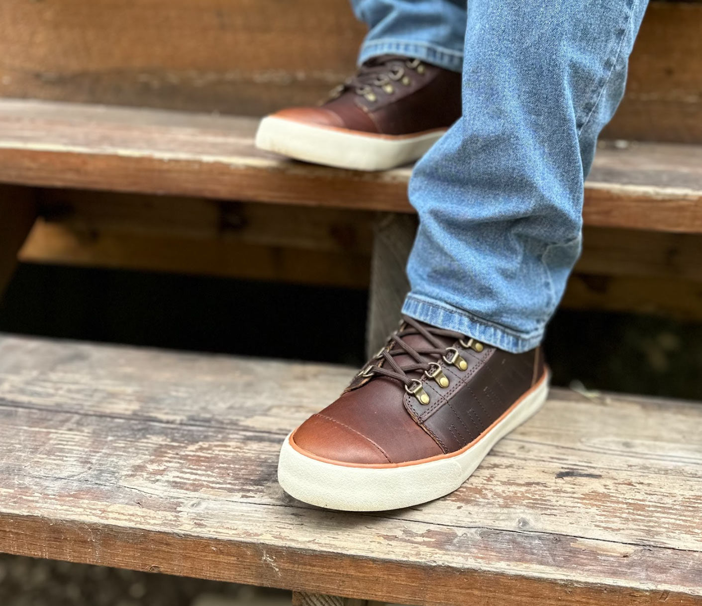 Rustic Mountain ブラウン モカシン　サイズ8 MR1140]【保存袋付き】South2West8(サウスツーウエストエイト)QR