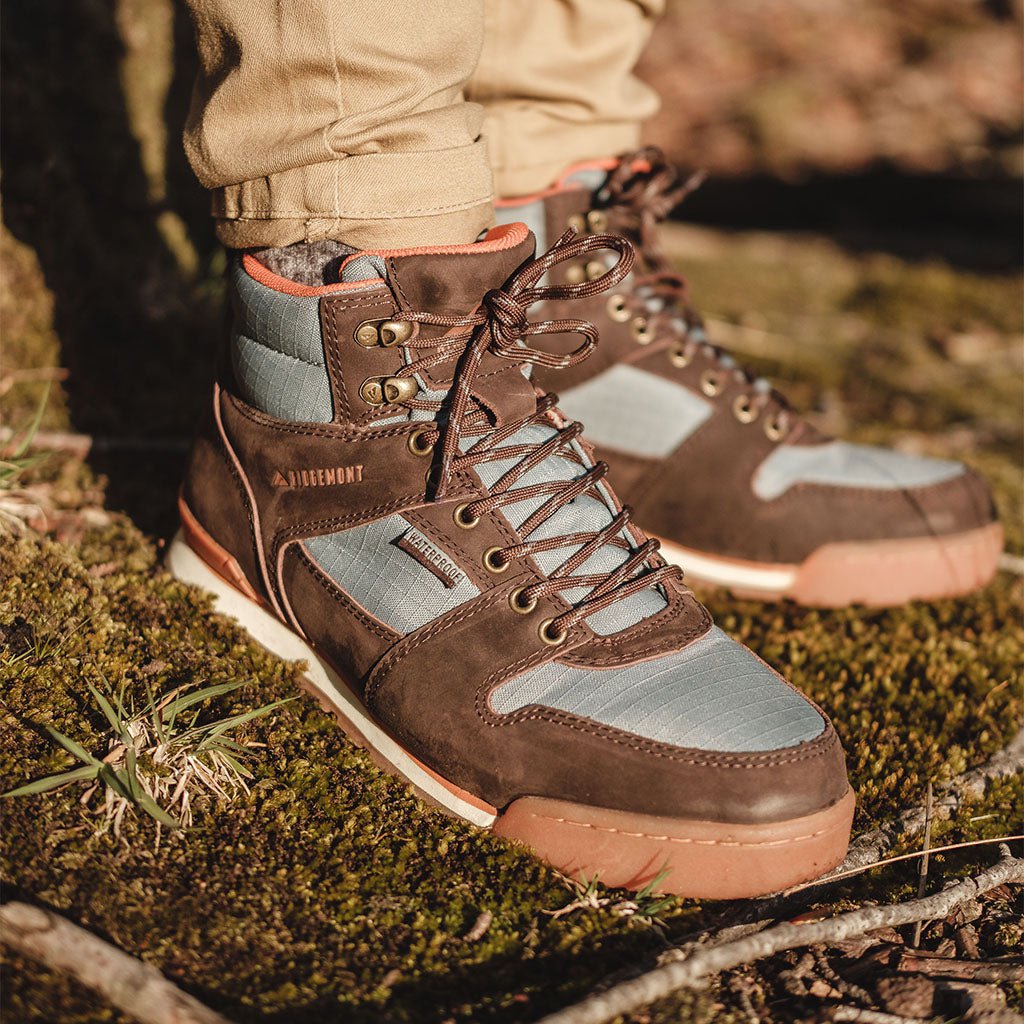 Ridgemont Monty Hi Men's Light Hiking Boots - Oiled Suede Brown/Orange, Brown/Orange / Men's 9.5