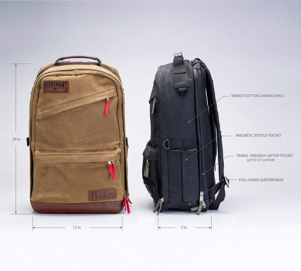 Ranger Backpack - Brown/Red - Ridgemont
